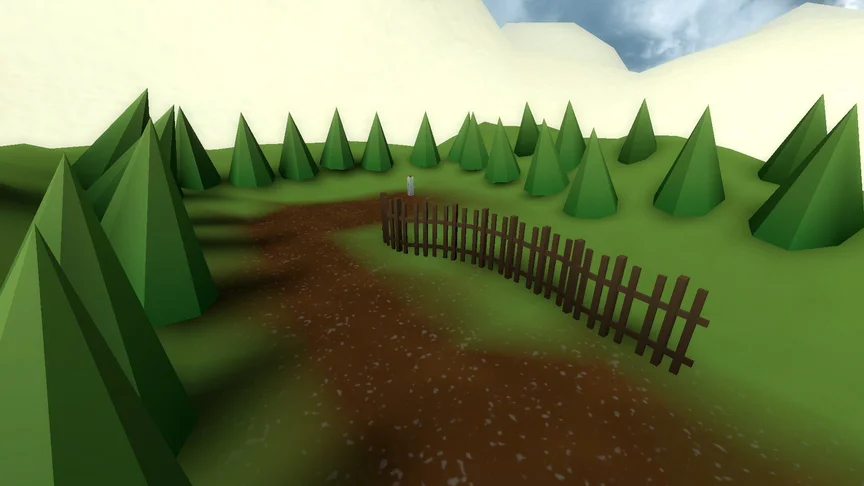 Lush grassland, trees and sandy mountains in the back.